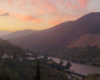 View of the douro valley with sunset